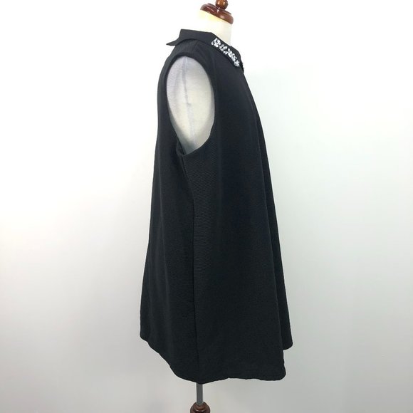 NWT Asos Black Rhinestone Collar Maternity Dress - Picture 4 of 8